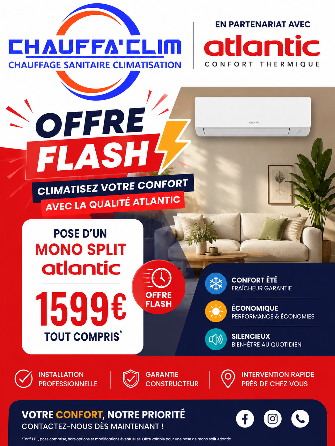 OFFRE FLASH - CLIMATISATION ATLANTIC